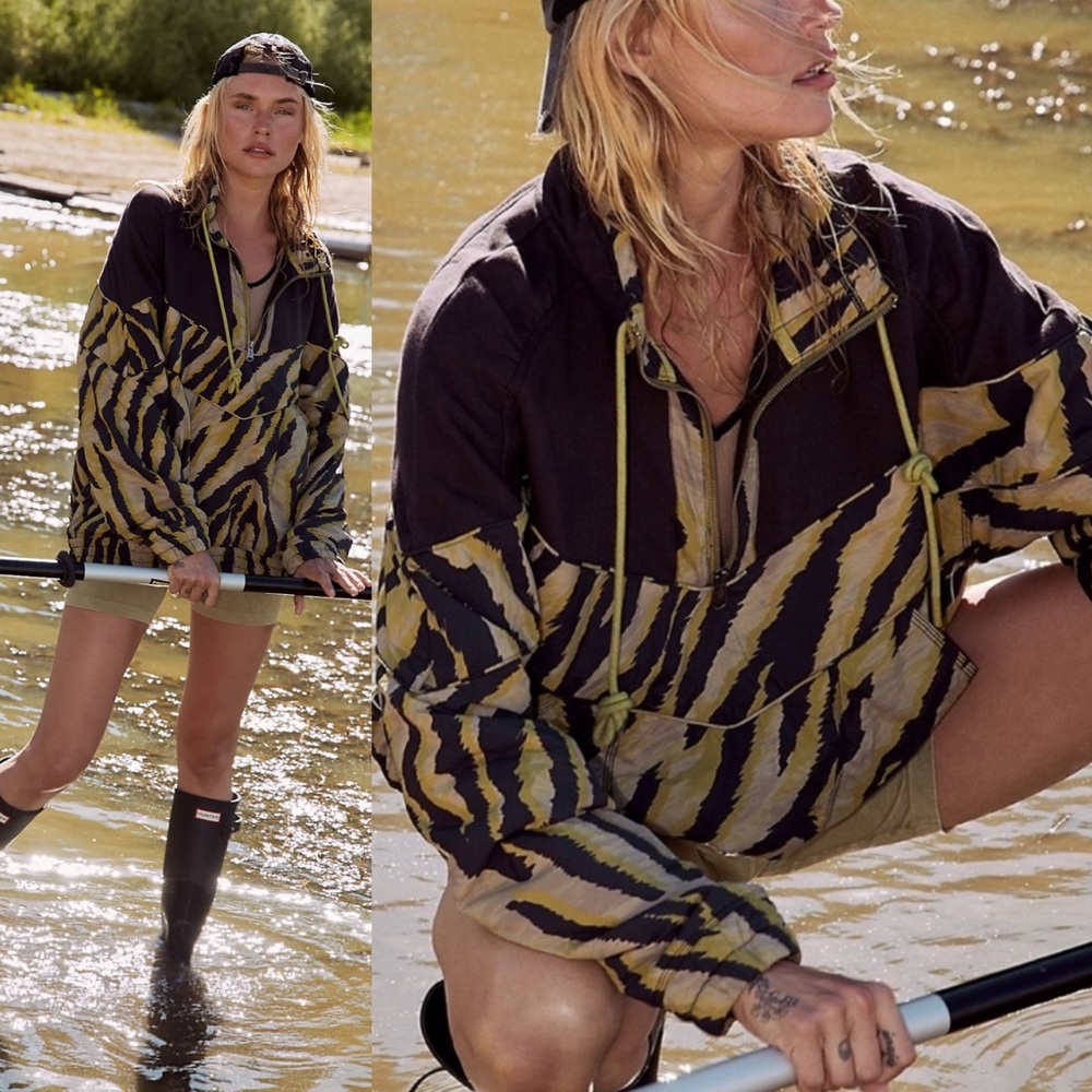 New Free People Walk The Line Printed Pullover - Picture 1 of 8